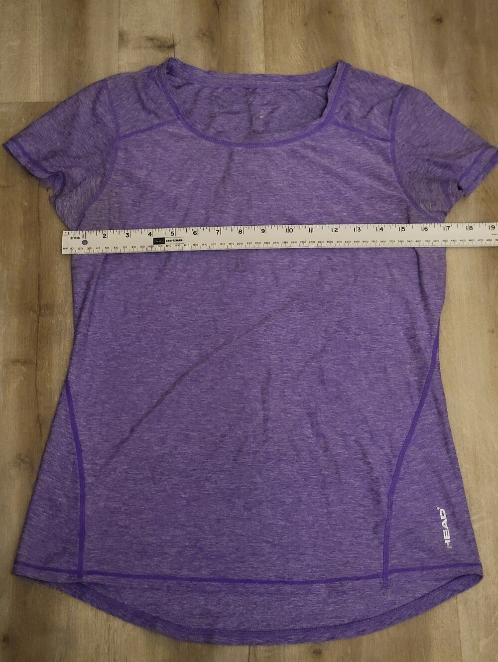 HEAD Womens Purple Heather Athletic Short Sleeve Tee